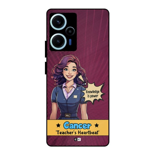 Cancer Heartbeat Metal Back Case for Poco F5