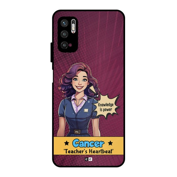 Cancer Heartbeat Metal Back Case for Poco M3 Pro 5G