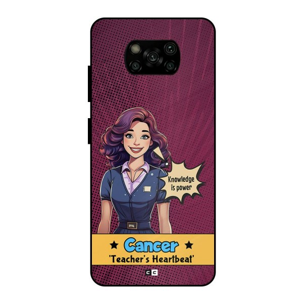 Cancer Heartbeat Metal Back Case for Poco X3