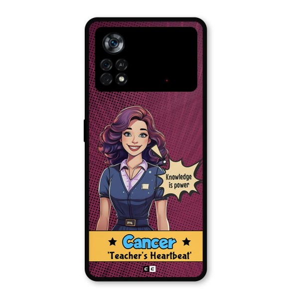 Cancer Heartbeat Metal Back Case for Poco X4 Pro 5G