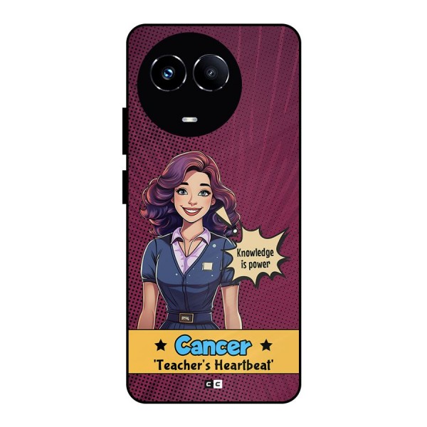 Cancer Heartbeat Metal Back Case for Realme 11 5G