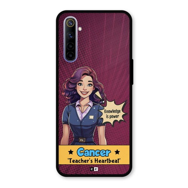 Cancer Heartbeat Metal Back Case for Realme 6