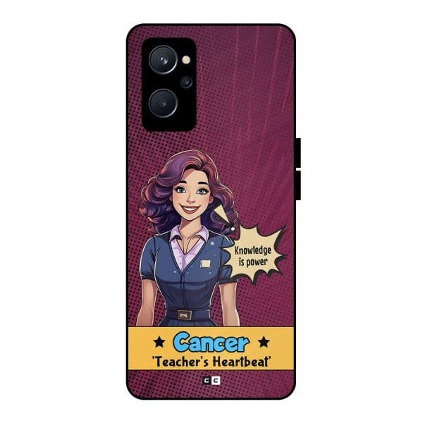 Cancer Heartbeat Metal Back Case for Realme 9i 5G