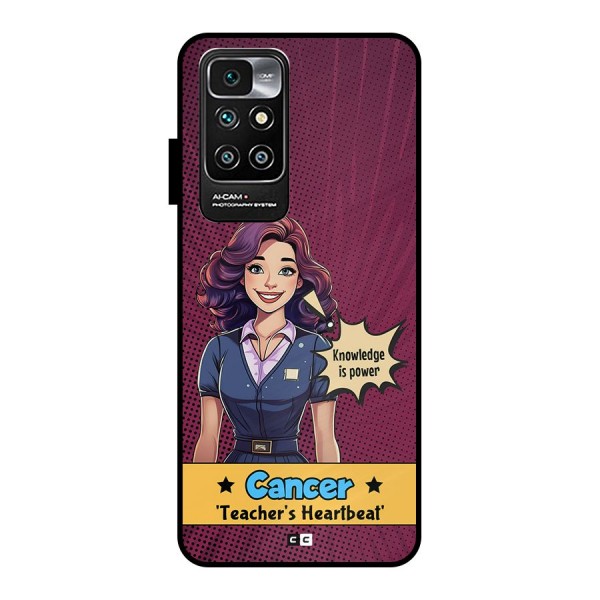 Cancer Heartbeat Metal Back Case for Redmi 10 Prime