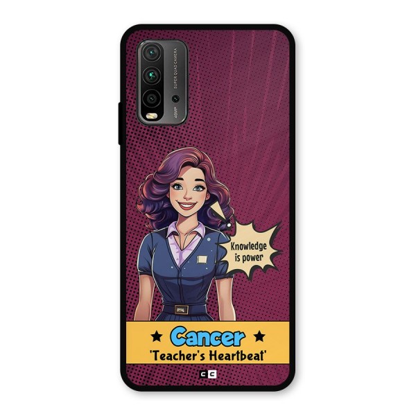 Cancer Heartbeat Metal Back Case for Redmi 9 Power