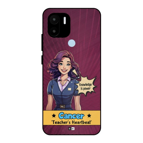 Cancer Heartbeat Metal Back Case for Redmi A1 Plus