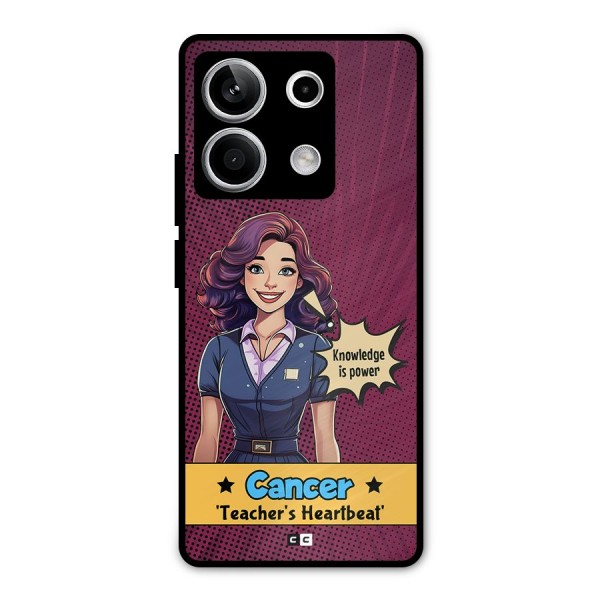 Cancer Heartbeat Metal Back Case for Redmi Note 13 5G