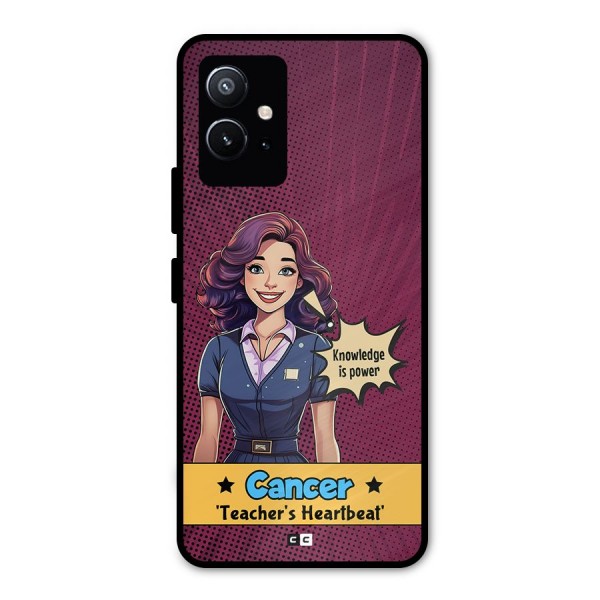 Cancer Heartbeat Metal Back Case for Vivo T1 5G