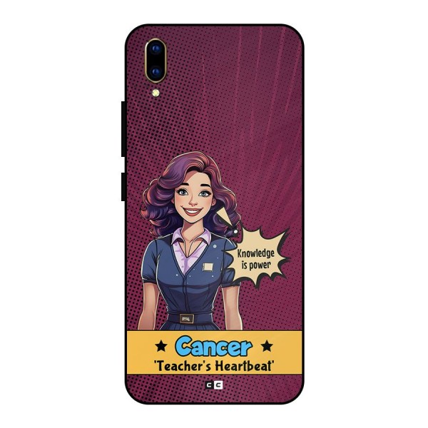 Cancer Heartbeat Metal Back Case for Vivo V11 Pro