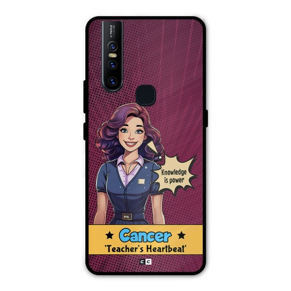 Cancer Heartbeat Metal Back Case for Vivo V15