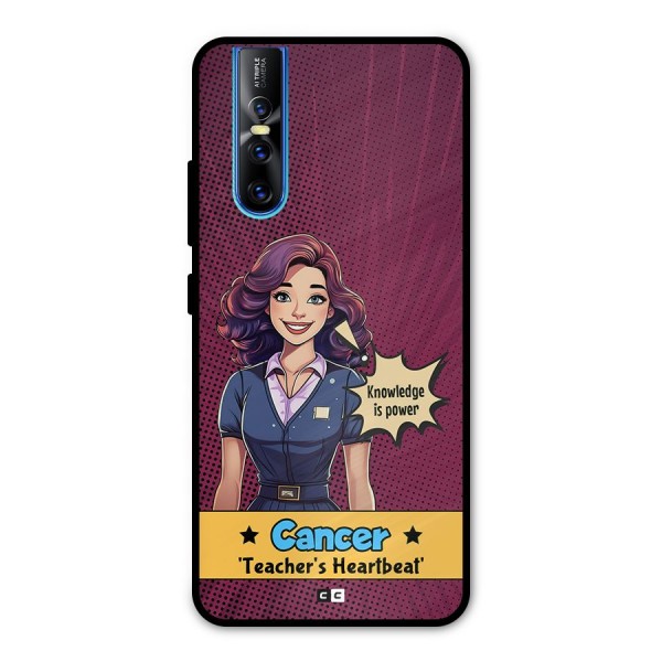 Cancer Heartbeat Metal Back Case for Vivo V15 Pro