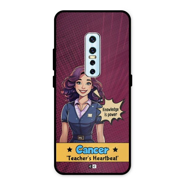 Cancer Heartbeat Metal Back Case for Vivo V17 Pro