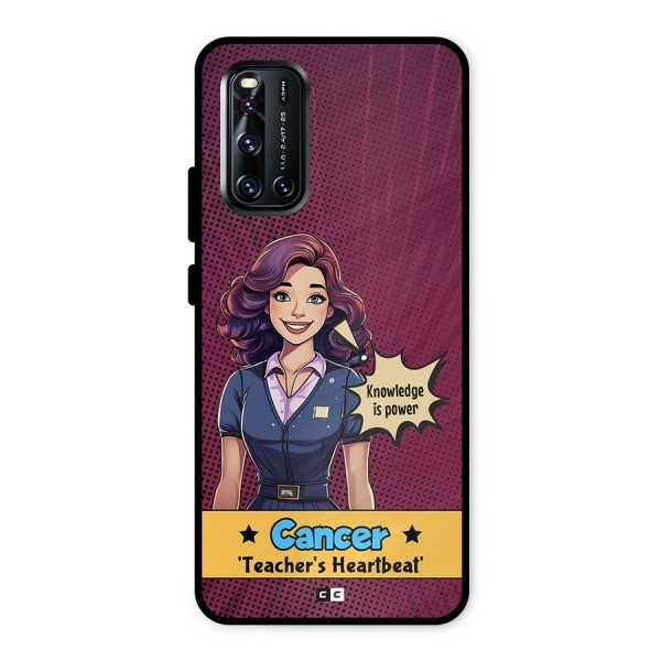 Cancer Heartbeat Metal Back Case for Vivo V19