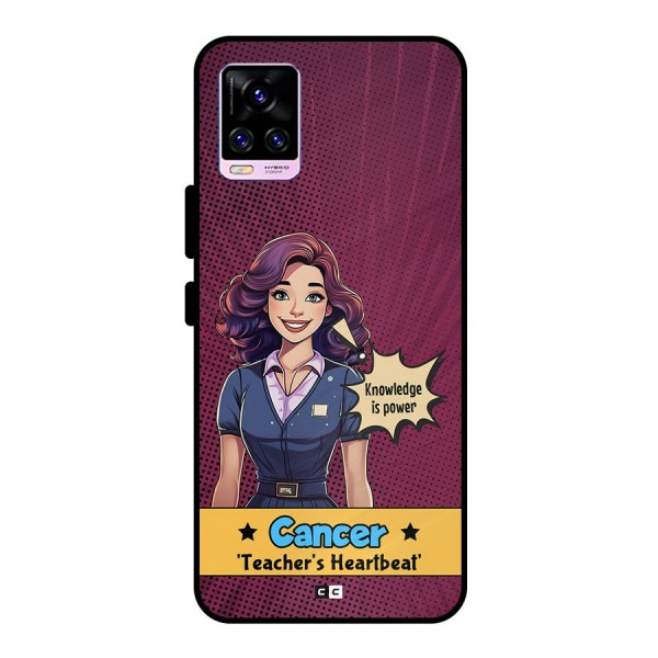 Cancer Heartbeat Metal Back Case for Vivo V20 Pro