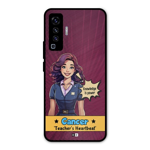 Cancer Heartbeat Metal Back Case for Vivo X50