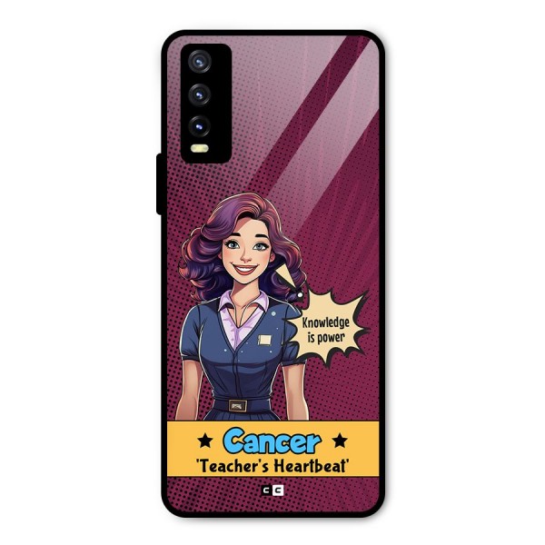 Cancer Heartbeat Metal Back Case for Vivo Y20 2021