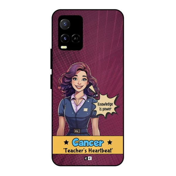 Cancer Heartbeat Metal Back Case for Vivo Y21