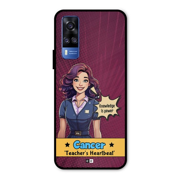 Cancer Heartbeat Metal Back Case for Vivo Y31