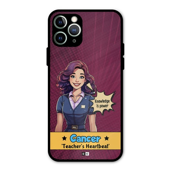 Cancer Heartbeat Metal Back Case for iPhone 11 Pro Max