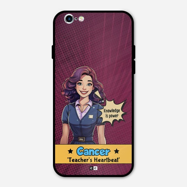 Cancer Heartbeat Metal Back Case for iPhone 6 6s