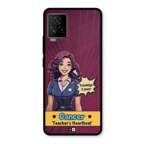 Cancer Heartbeat Metal Back Case for iQOO 7 Legend 5G