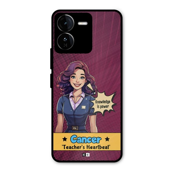 Cancer Heartbeat Metal Back Case for iQOO Z9