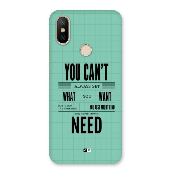 Cant Always Get Back Case for Mi A2