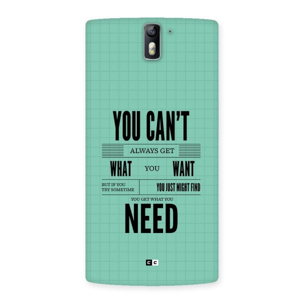 Cant Always Get Back Case for OnePlus One