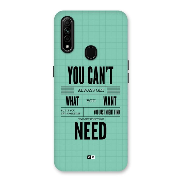 Cant Always Get Back Case for Oppo A31