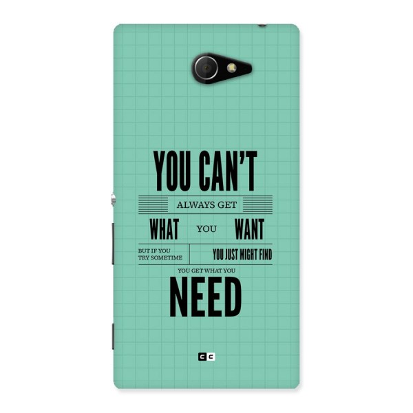 Cant Always Get Back Case for Xperia M2