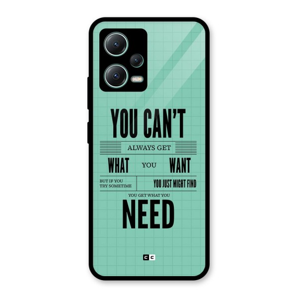 Cant Always Get Glass Back Case for Poco X5