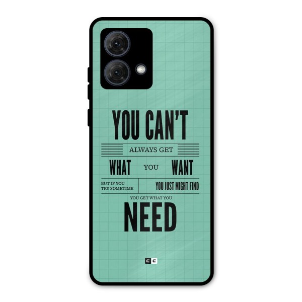 Cant Always Get Metal Back Case for Moto G84