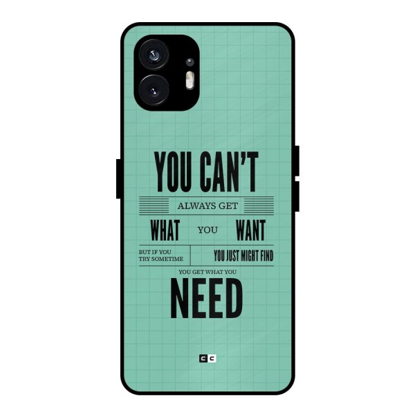 Cant Always Get Metal Back Case for Nothing Phone 2