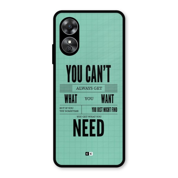 Cant Always Get Metal Back Case for Oppo A17