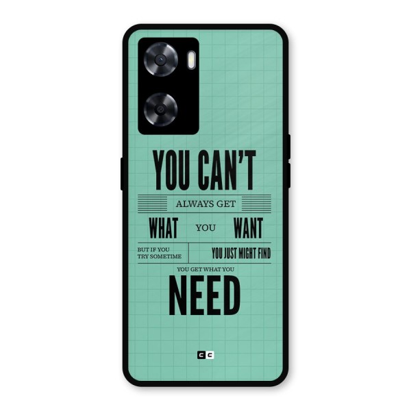 Cant Always Get Metal Back Case for Oppo A57 2022