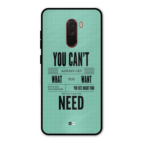 Cant Always Get Metal Back Case for Poco F1