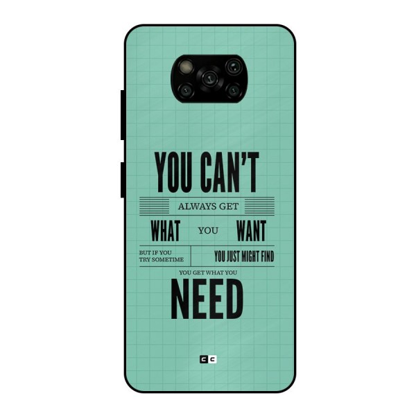 Cant Always Get Metal Back Case for Poco X3