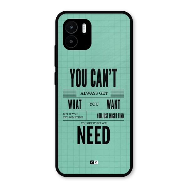 Cant Always Get Metal Back Case for Redmi A2