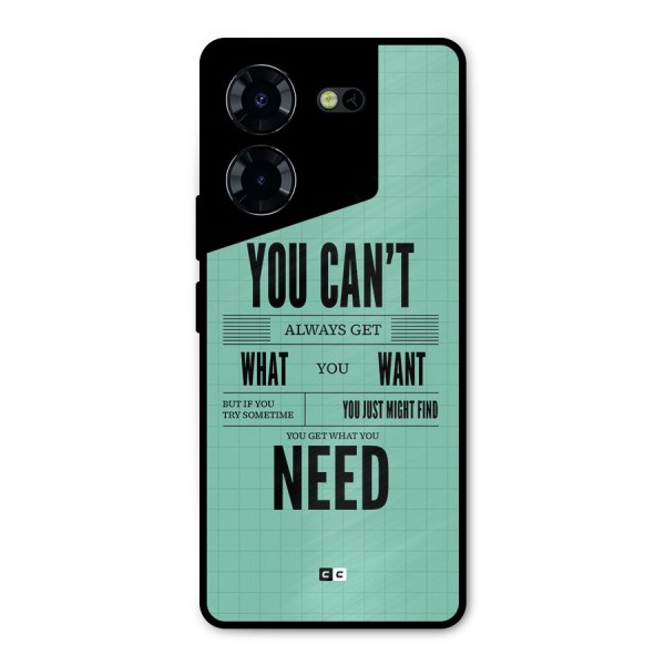 Cant Always Get Metal Back Case for Tecno Pova 5 Pro 5G