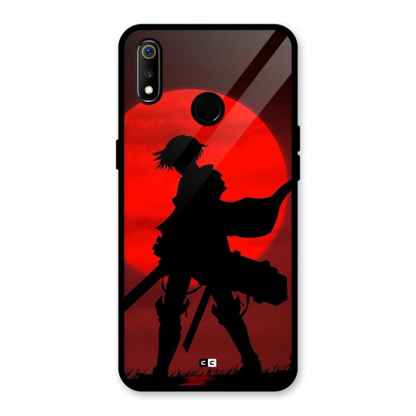 Captain Levi Acramen Glass Back Case for Realme 3