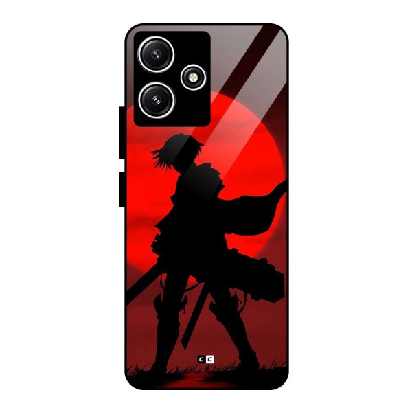 Captain Levi Acramen Glass Back Case for Redmi 12 5G