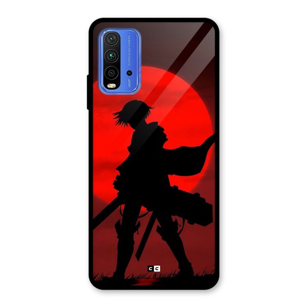 Captain Levi Acramen Glass Back Case for Redmi 9 Power