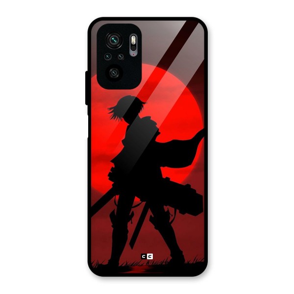 Captain Levi Acramen Glass Back Case for Redmi Note 10