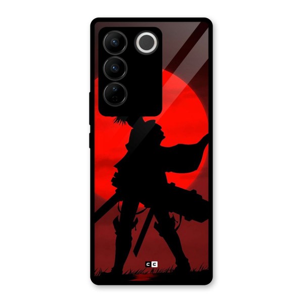 Captain Levi Acramen Glass Back Case for Vivo V27 Pro