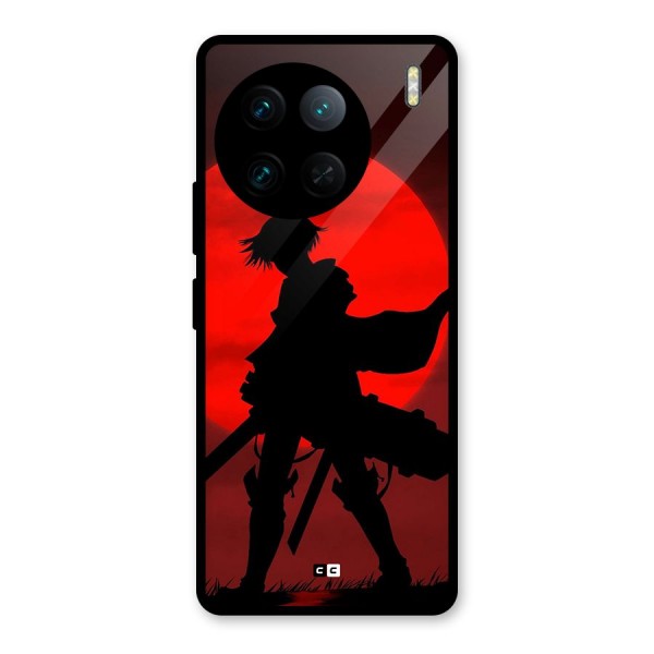 Captain Levi Acramen Glass Back Case for Vivo X90 Pro