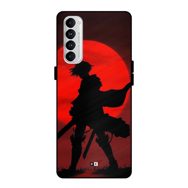 Captain Levi Acramen Metal Back Case for Oppo Reno4 Pro