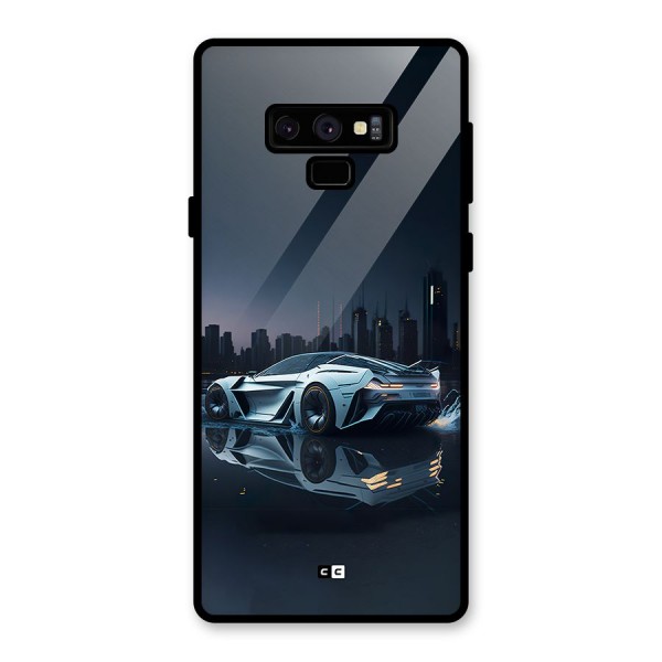 Car of Future Glass Back Case for Galaxy Note 9