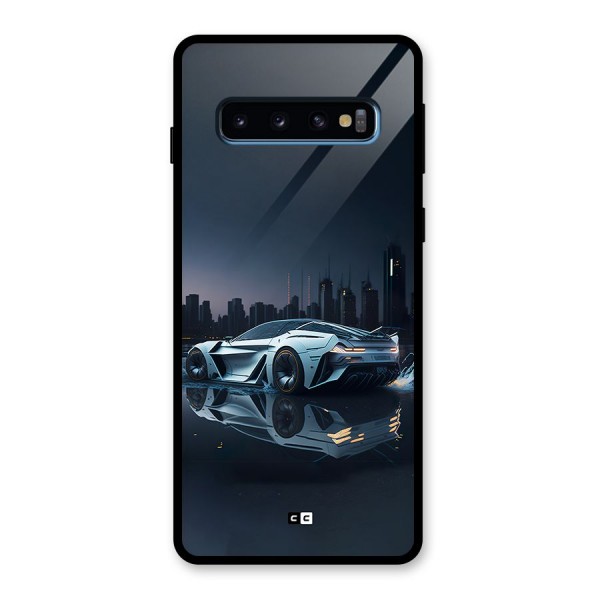 Car of Future Glass Back Case for Galaxy S10