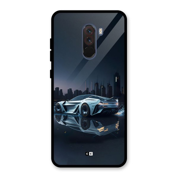 Car of Future Glass Back Case for Poco F1