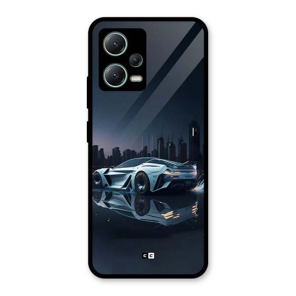 Car of Future Glass Back Case for Poco X5